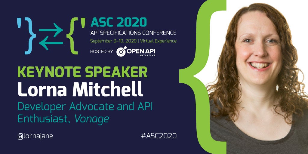 Keynote Speaker, Lorna Mitchell. Developer Advocate and API Enthusiast, Vonage